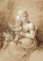 Femme Avec Son Enfant Jouant Avec Un Polichinelle - Jean-Baptiste Isabey