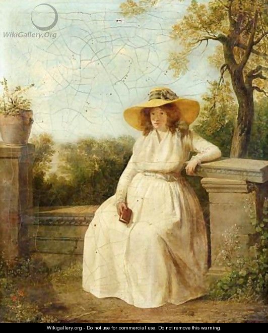 Portrait De Madame Danloux Enceinte - Jacques Henri Sablet