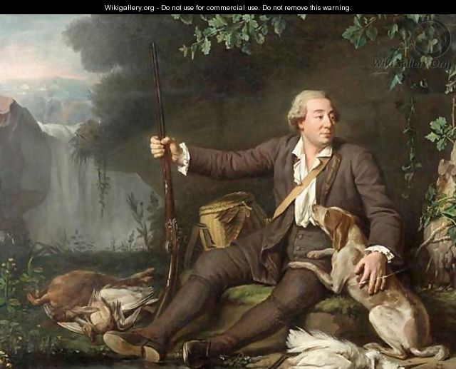 Chasseur Assis Dans Un Bois Et Caressant Son Chien - Henri Pierre Danloux