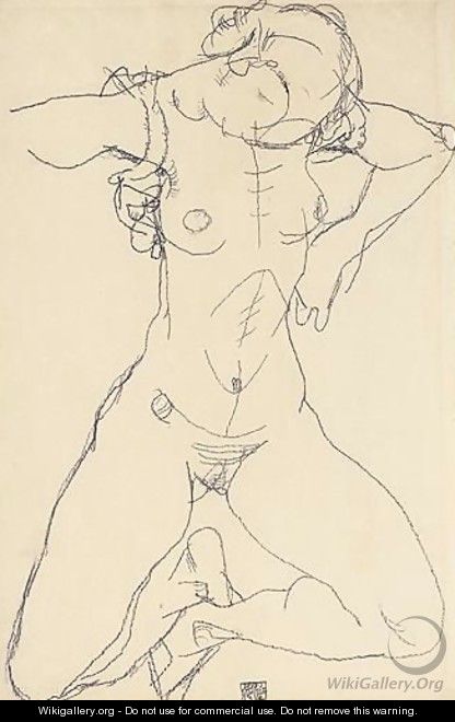 Frauenakt (Female Nude) - Egon Schiele