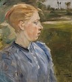 Blue Girl In Landscape-Farmgirl - Max Liebermann