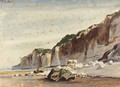 Falaise Et Rochers En Bord De Mer - Eugène Isabey