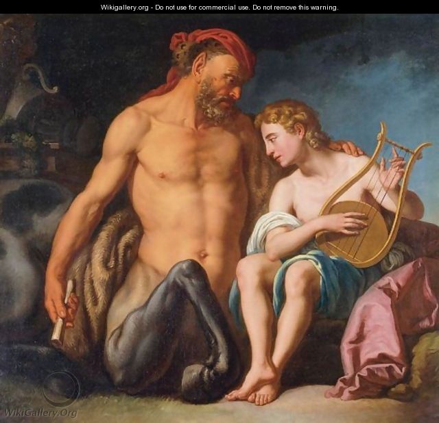 The Education Of Achilles By Chiron - Italian School