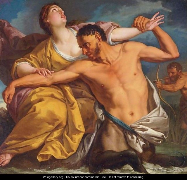 The Slaying Of Nessus By Hercules - Italian School