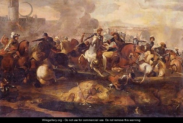 Cavalry Skirmish - (after) Aniello Falcone