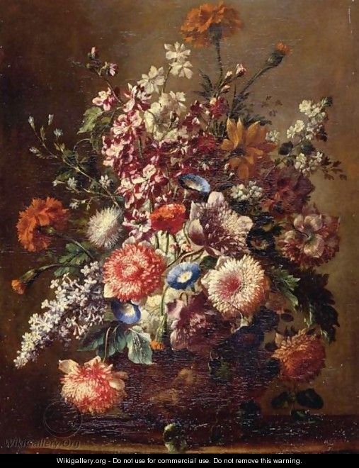 Still Life Of Flowers In A Vase - Karel Van Vogelaer, Carlo Dei Fiori