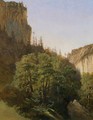 Woods And Rocky Cliffs - Alexandre Calame