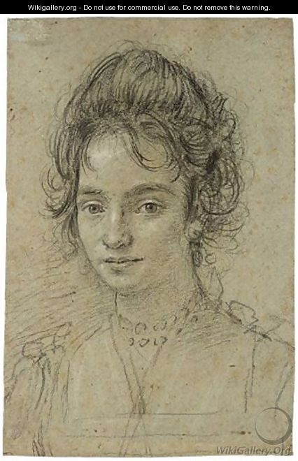 Portrait Of A Young Woman - Ottavio Leoni