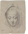 Head Of The Madonna Looking Down - Federico Fiori Barocci