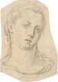 The Head Of A Woman, Probably The Virgin Or A Female Saint - German School