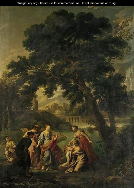 A Classical Landscape With The Finding Of Moses - Andrea Locatelli