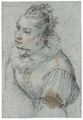 Half-Length Study Of A Woman - Alessandro di Agostino Casolani