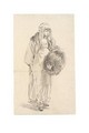 Study Of A Woman In Russian Costume, With A Large Fur Muff - Jean-Baptiste Le Prince