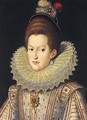 Portrait Of Margaret Of Austria, Half Length, Wearing A White Ruff - Frans, the Younger Pourbus