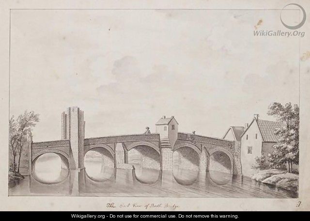 The East View Of Bath Bridge, Somerset - Bernard III Lens