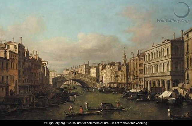Venice, A View Of The Rialto Bridge From The South - (after) (Giovanni Antonio Canal) Canaletto