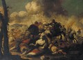A Cavalry Battle Scene - (after) Antonio Calza