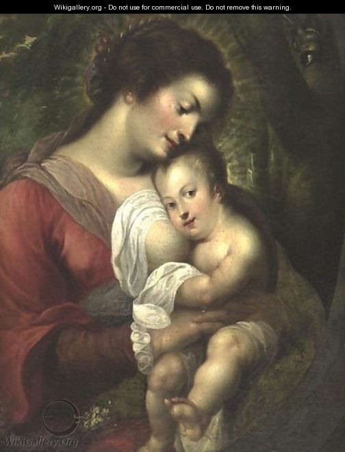 Madonna And Child - (after) Sir Peter Paul Rubens