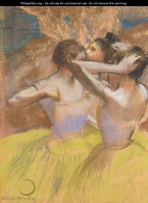 Les Trois Danseuses Jaunes - Edgar Degas