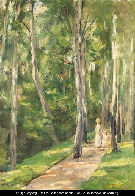 Die Birkenallee Im Wannseegarten Nach Westen (Alley Of Birches In The Wannsee Garden To The West) - Max Liebermann