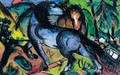 Zwei Grosse Pferde In Landschaft (Two Large Horses In A Landscape) - Franz Marc