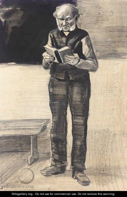 Man Standing, Reading A Book - Vincent Van Gogh