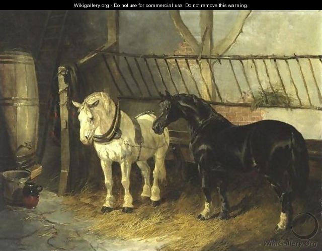 Horses In The Stable - John Frederick Herring, Jnr.