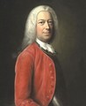 Portrait Of A Gentleman In A Red Jacket - Balthasar Denner