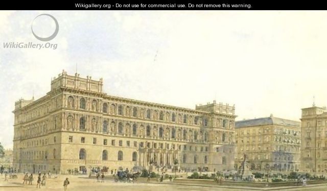 The Academy Of Fine Arts On The Schillerplatz, Vienna - Rudolph Von Alt