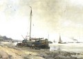 View Of Rotterdam Harbor - August Willem van Voorden