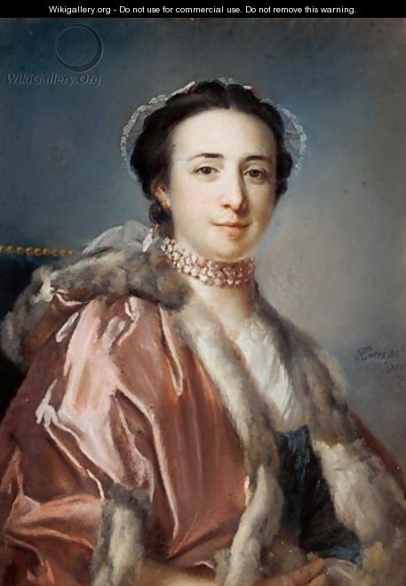 Portrait Of Mericas Da Silver, Mrs Joseph Gulston - Francis Cotes