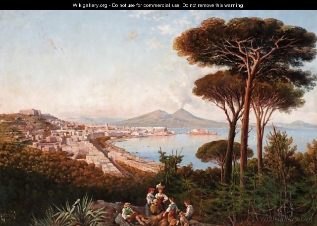Overlooking Naples - Consalvo Carelli