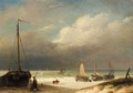 Boats On The Shore - Nicolaas Johannes Roosenboom