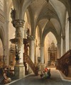 Figures In A Church Interior - Jules Victor Genisson