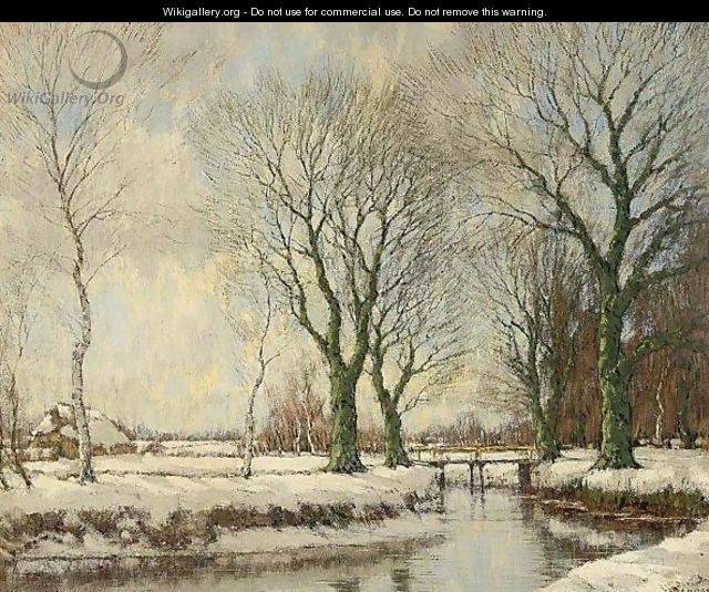 The Vordense Beek In Winter - Arnold Marc Gorter