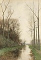 A Ditch In A Polder Landscape - Fredericus Jacobus Van Rossum Chattel