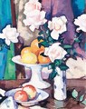 Still Life With Pink Roses And Oranges - Samuel John Peploe