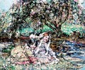 Girls Under The Blossom Tree - Edward Atkinson Hornel