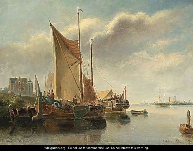 Dutch Sailing Vessels Near The Coast - Willem Lodewijk Andrea