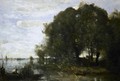 La Presqu'Ile Boisee - Jean-Baptiste-Camille Corot