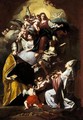 The Madonna And Child With Saints Gregory The Great And Gaudiosus And Angels - Francesco Solimena