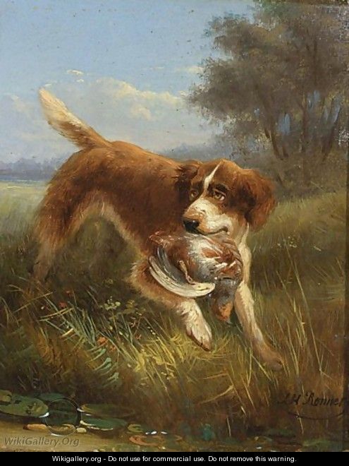 A Hunting Dog - Henriette Ronner-Knip