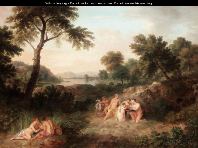 Arcadian Landscape With The Nurturing Of The Young Jupiter - (after) Huysum, Jan van
