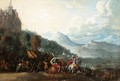 Extensive Mountainous Landscape Witha Roman Army Marching Into Battle - (after) Filippo Napoletano
