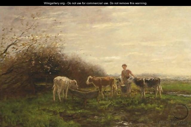 Tending The Cows - Willem Maris