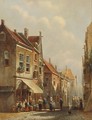 Villagers In The Streets Of A Dutch Town 6 - Pieter Gerard Vertin