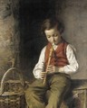 Boy With Flute - John William Haynes