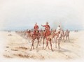 Officers Leading A Column Mounted On Camels - Orlando Norie