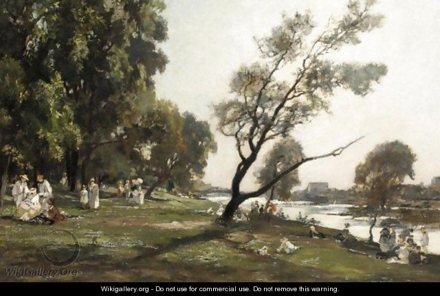 Summer Afternoon On The River - Alexandre Rene Veron