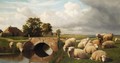Sheep By A River - William Sidney Cooper